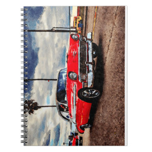 Watercolor art of 1956 Chevrolet Bel Air Notebook