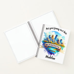 Watercolor art of Minnesota's Notebook