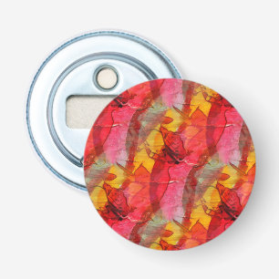 Watercolor art red yellow bottle opener
