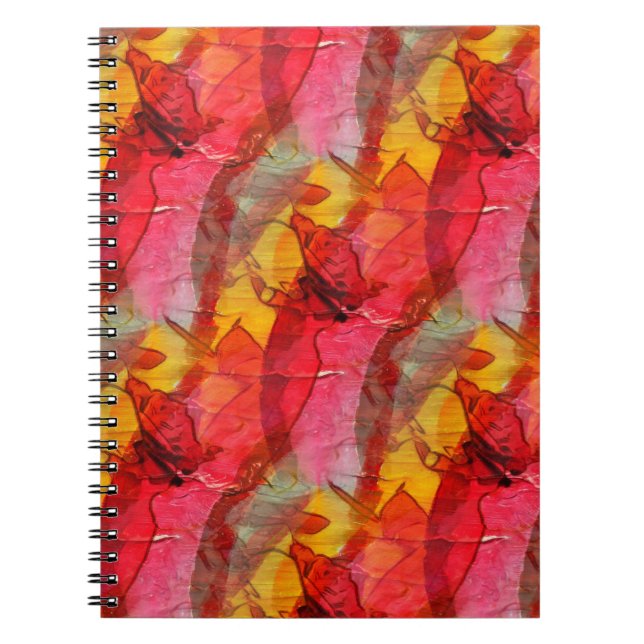 Watercolor art red yellow notebook (Front)