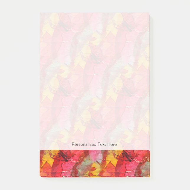 Watercolor art red yellow post-it notes (Front)