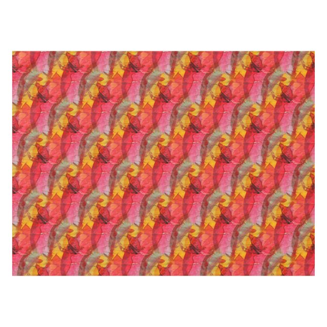 Watercolor art red yellow tablecloth (Front (Horizontal))