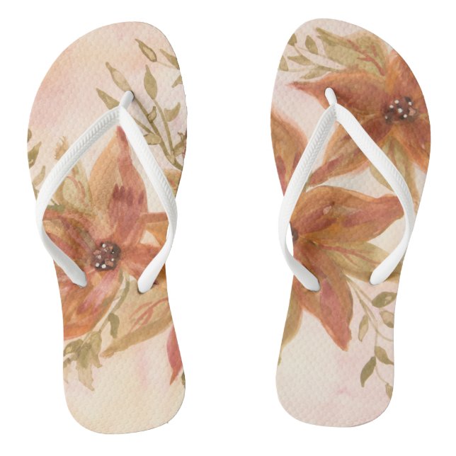 Watercolor Art Shoes Jandals (Footbed)