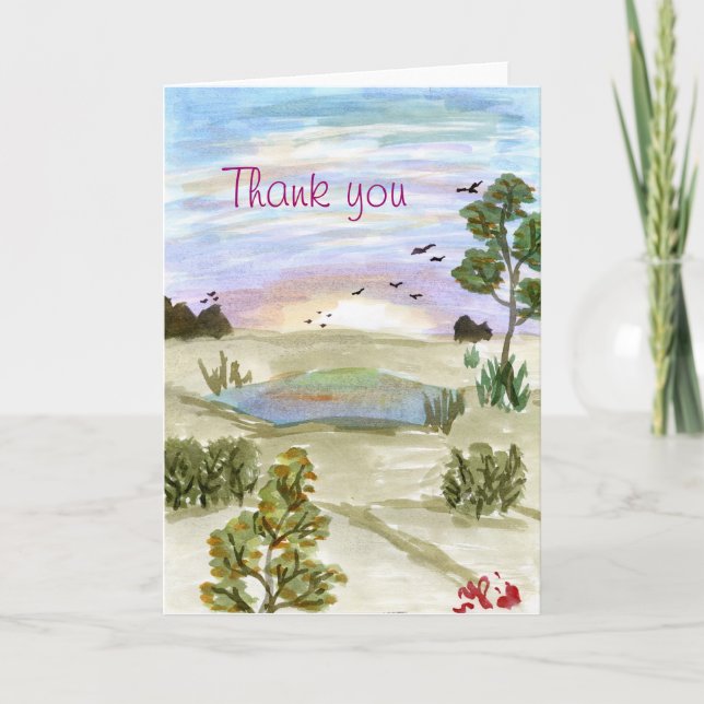 Watercolor Art Thank you card (Front)