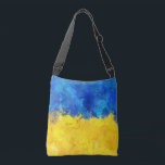 Watercolor art Ukrainian flag Crossbody Bag<br><div class="desc">Ukrainian flag art in a watercolor effect.</div>