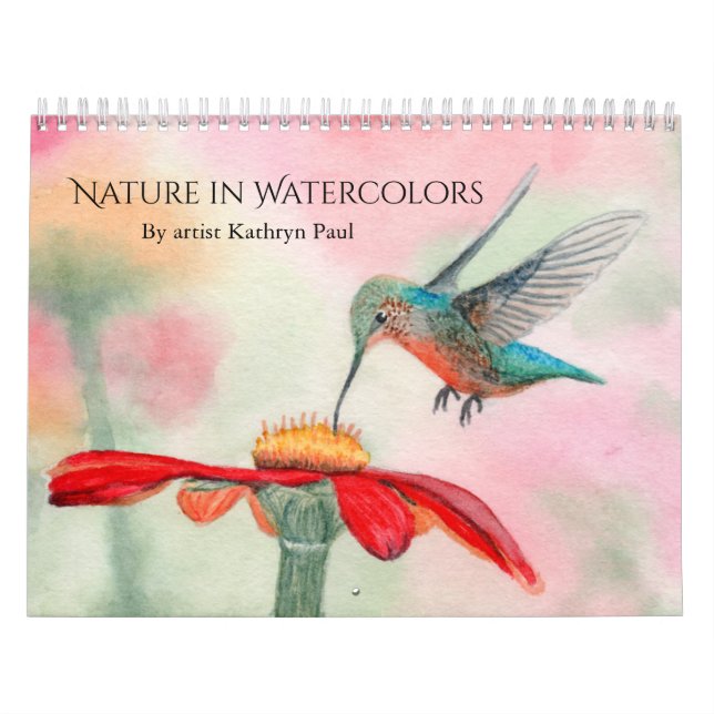 Watercolor art wall calendar: nature landscapes calendar (Cover)