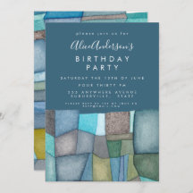 Watercolor Artist Birthday Party Custom