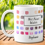 Watercolor Artist Custom Name Not Paint Water  Coffee Mug<br><div class="desc">This mug is decorated with a colourful watercolor pattern. The words Not Paint Water are added and a Paint Water version is also in my store. Perfect for an artist or someone who enjoys painting. Personalise it with your name or monogram. As we create our artwork you won't find this...</div>