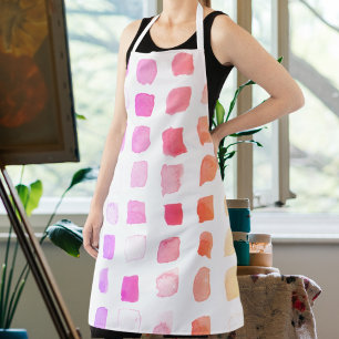 Watercolor Artist Pink Apron