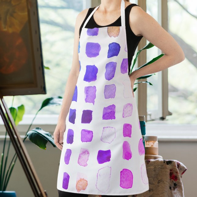Watercolor Artist Purple Apron (Creator Uploaded)