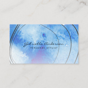 Watercolor Artistic Strokes Business Card