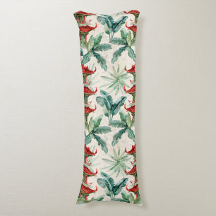 Watercolor Asian Pagoda in Verdant Landscape (2) Body Cushion