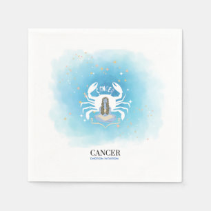Watercolor Astrology - Cancer Paper Napkins