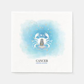 Watercolor Astrology - Cancer Paper Napkins