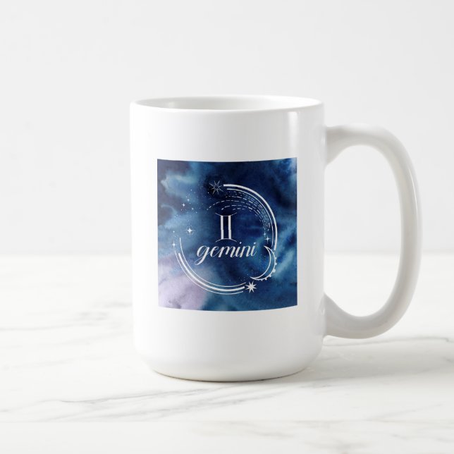 Watercolor Astrology - Gemini Coffee Mug (Right)