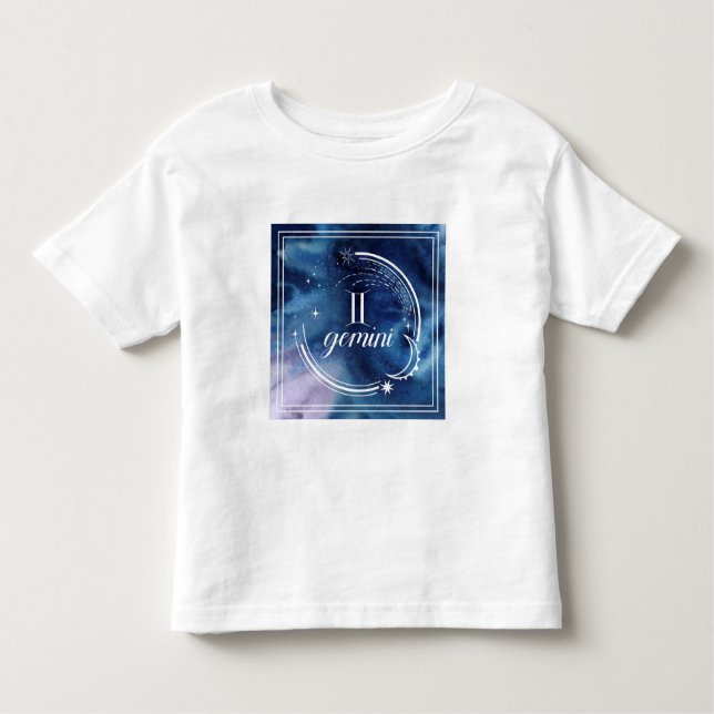 Watercolor Astrology - Gemini Toddler T-Shirt (Front)