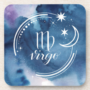Watercolor Astrology - Virgo Coaster
