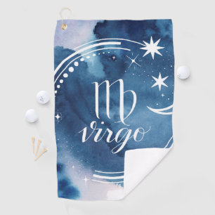 Watercolor Astrology - Virgo Golf Towel