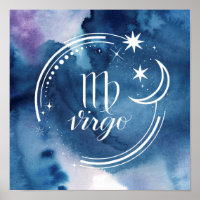 Watercolor Astrology - Virgo