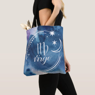 Watercolor Astrology - Virgo Tote Bag