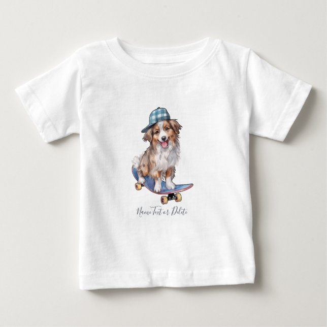 Watercolor Australian Shepherd T-Shirt (Front)