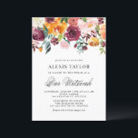 Watercolor Autumn Blooms Fall Bar Mitzvah Invitation<br><div class="desc">Invite family and friends to your event with this customisable floral bar mitzvah invitation. It features watercolor fall flowers and a matching background. This fall floral bar mitzvah invitation will be perfect for fall or autumn events. Personalise by adding your details. Matching items are available.</div>
