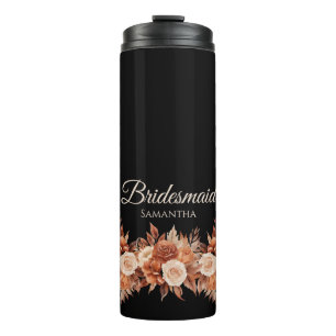 Watercolor Autumn Elegance-Bridesmaid gift- Thermal Tumbler