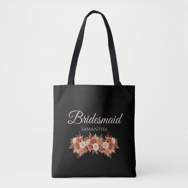 Watercolor Autumn Elegance-Bridesmaid Gift- Tote Bag (Front)