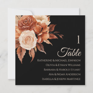 Watercolor Autumn Elegance-Seating Chart Invitation