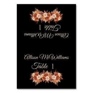 Watercolor Autumn Elegance- Table Number