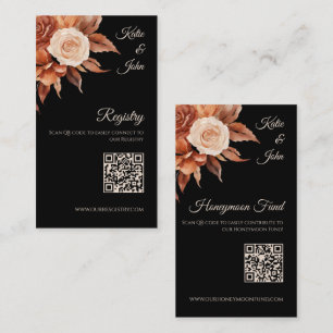 Watercolor Autumn Elegance- Wedding Registry- Business Card