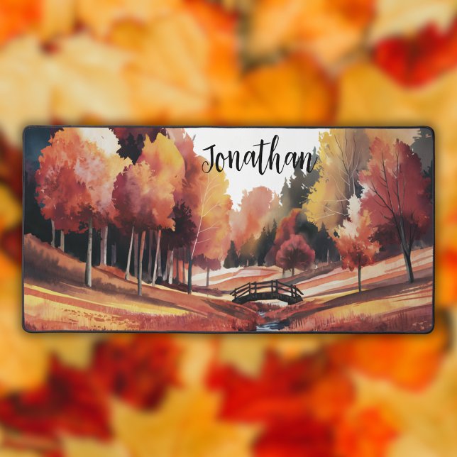 Watercolor Autumn Elegant Desk Mat (Creator Uploaded)