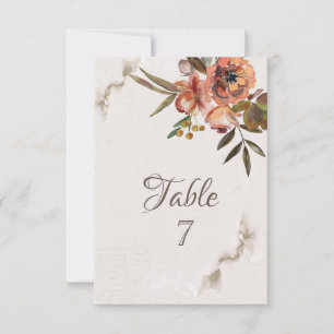 Watercolor Autumn Flowers Invitation