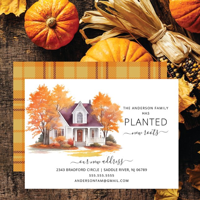 Watercolor Autumn House Moving Announcement (Creator Uploaded)