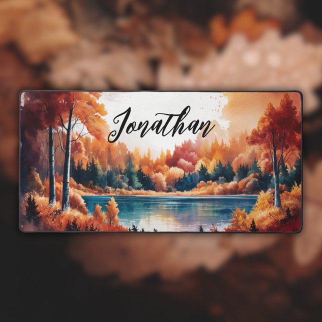 Watercolor Autumn Landscape Desk Mat (Creator Uploaded)