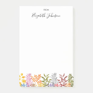 Watercolor Autumn Leaf Post-it Notes