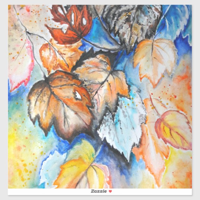 Watercolor - Autumn Leaves (Sheet)
