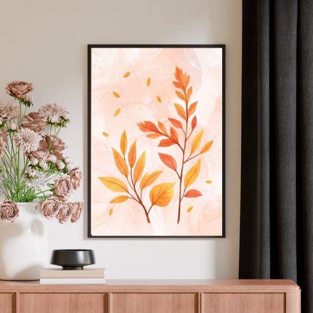 Watercolor Autumn Leaves Botanical Poster (Creator Uploaded)