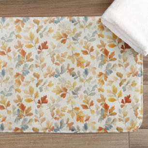 Watercolor Autumn Leaves – Cosy Fall Nature Bath Mat
