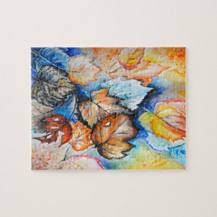 Watercolor - Autumn Leaves Jigsaw Puzzle