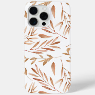 Watercolor Autumn Leaves Neutral Fall Foliage iPhone 15 Pro Max Case