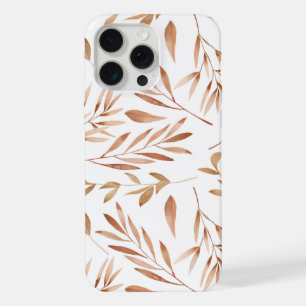 Watercolor Autumn Leaves Neutral Fall Foliage iPhone 15 Pro Max Case