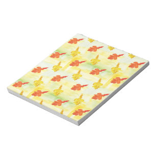 watercolor autumn leaves notepad