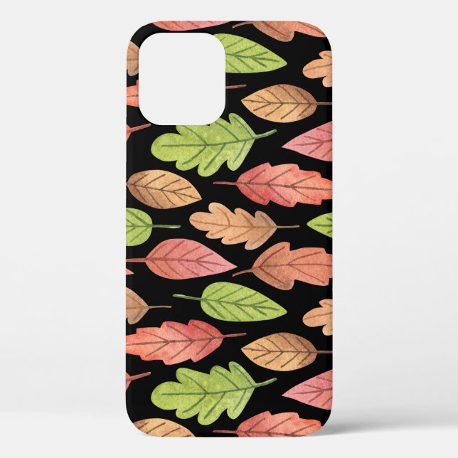 Watercolor autumn leaves: seamless pattern Case-Mate iPhone case (Back)