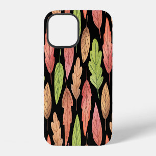 Watercolor autumn leaves: seamless pattern iPhone 12 case