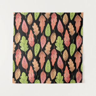 Watercolor autumn leaves: seamless pattern tapestry