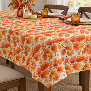 Watercolor Autumn Leaves – Vibrant Fall Foliage Tablecloth