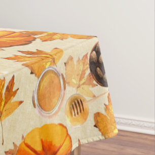 Watercolor Autumn Magic Vintage Scents Tablecloth