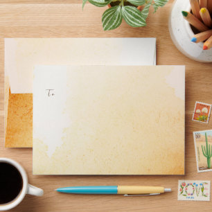 Watercolor Autumn Maple Leaf Wedding Envelope