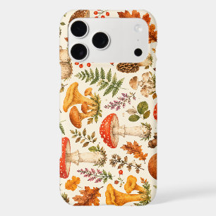 Watercolor Autumn Mushroom Pattern 